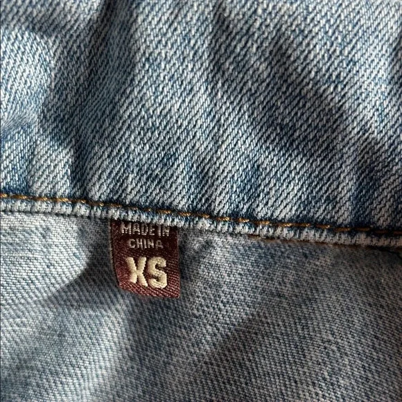 Kut from the Kloth Light Blue Distressed Jean Jacket - Picture 15 of 16